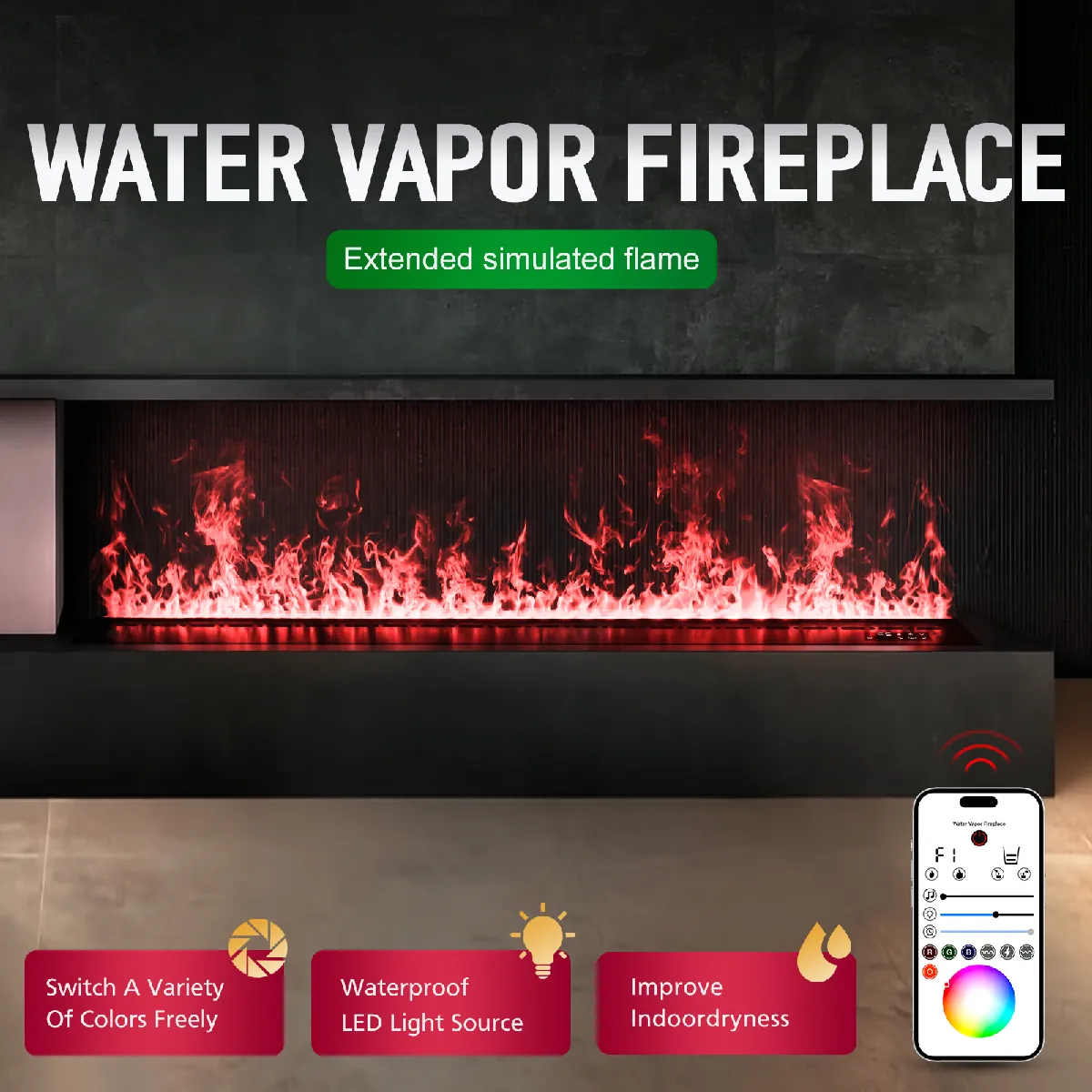 Mexhom Dampfkamin, APP-mehrfarbig, 120 cm – Bild 2